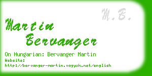 martin bervanger business card